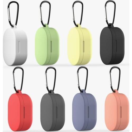 Silicone Case For Redmi Mi AirDots TWS Wireless Bluetooth Soft TPU Cover For Xiaomi Redmi Airdots Case With Buckle