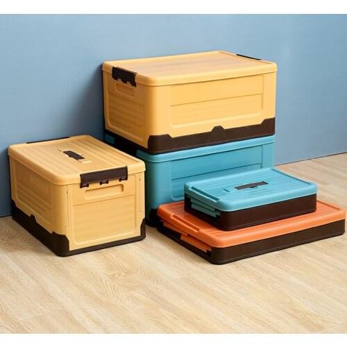 Foldable Storage Box Clothes Organizer Toys Books Plastic Tool Box Trunk Car Outdoor Travel Folding Storage Boxes Bins With Lid