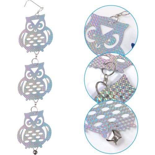 Bird Repellent Film Owl Reflective Flashing Garden Brids Pigeon Crow Repeller Fake Owl Supplies Scares Bird Pigeons Repellent