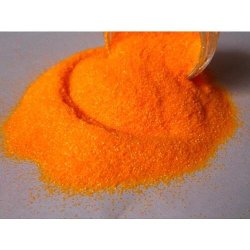 Solvent resistant Orange Yellow fine glitter powder art