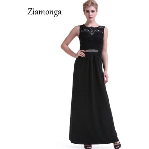 Ziamonga Women Lace Maxi Dress 2018 Spring Summer Sleeveless Tunic Office Dresses Fashion Belt Waist Ladies Vestidos Sexy Female