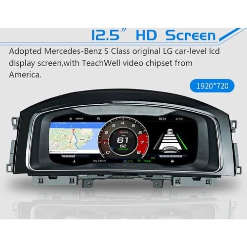 For VW B8 PASSAT CC golf 7 GTI Variant Car LCD Instrument Panel Replacement Dashboard Entertainment Intelligent Multimedia Linux