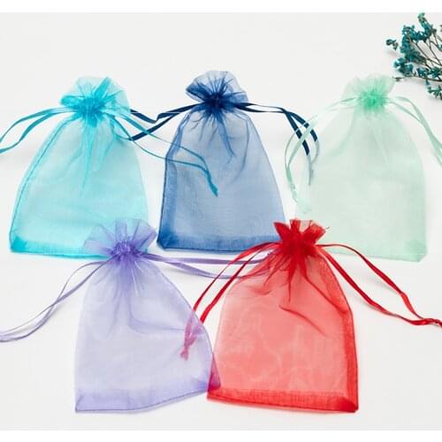 100pcs Jewelry Packaging Gift Candy Wedding Party Goodie Packing Favors Pouches Drawable Bags Present Sweets Pouches
