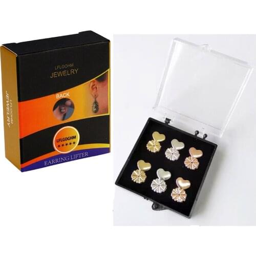 2021 New 925 silver 3 pairs Bax crown earring Backs Heart Lifters firmly supports hypoallergenic butterfly lifts owl crown