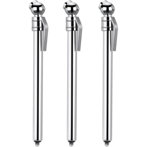 3Pcs Metal Pencil Tire Pressure Gauge 5-50 PSI Universal for Car Motorcycle Bicycle
