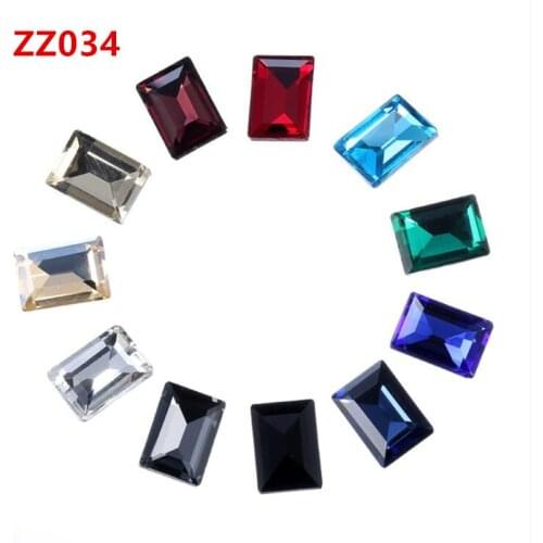 6*8mm Fashion Shine Rectangle Diamond Mobile Shell Hat Hat Rhinestone Material ZZ034