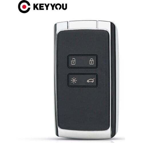 KEYYOU Car Smart Remote Car Key For Renault Megane 4 Koleos 5 Koleos Kadjar Auto Key Case Fob 4 Buttons Auto Remote
