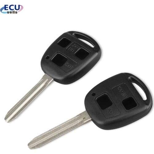 2/3 Btutons Remote Car Key Fob Case For Toyota Yaris Prado Tarago Camry Corolla Toy43 Blade Dropship