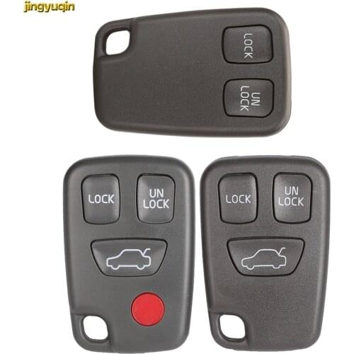 Jingyuqin Remote Car Key Fob Shell For Volvo S70 V70 C70 S40 V40 XC90 XC70 2/3/4 Buttons Key Housing