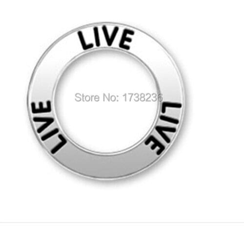 Alloy live message affirmation rings & charms wholesale parts jewelrys