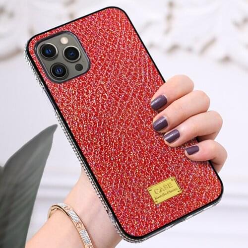 Shiny Sparkle Fashion Luxury Phone Case For iPhone 12 Pro Max Women Girls Glitter Case Bling Diamond Protective Cover
