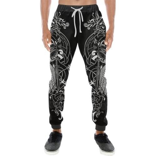 Men Casual Pants Vikings Tattoo 3D Full Printing Trousers Autumn Fashion Joggers Pants PA04