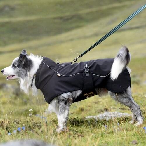 Pet Dogs Clothes Spring And Autumn Warm Raincoat Winter Wear Large And Medium Sized Dog Coat Jacket Reflective Windproof