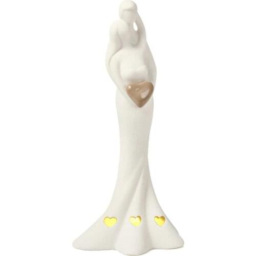 Couple Figurine for Wedding, Valentines, Anniversaries – Cake Topper Couple – Light Up Figurine 6.9 Inches – Battery Operated