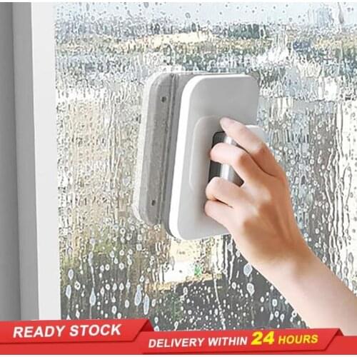 Rectangular high-altitude safety double-sided magnetic window cleaner double-sided magnetic glass wiper household cleaning tool