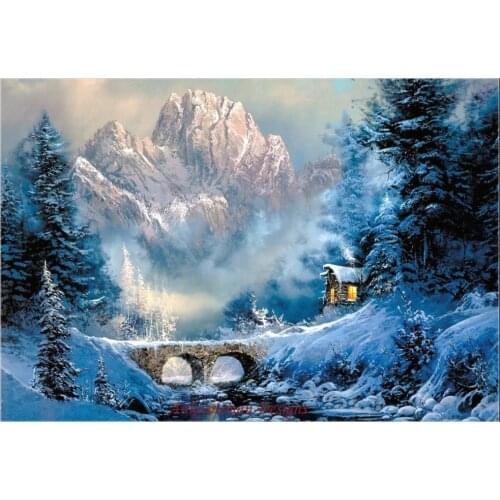 Needlework for embroidery DIY DMC High Quality - Counted Cross Stitch Kits 14 ct Oil painting - Daybreak on Cinnamon Creek