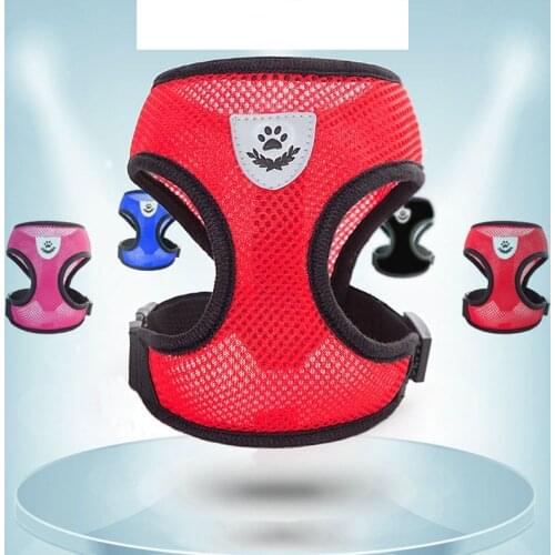 Mesh Cat Harness and Leash Breathable Reflective Kitten Cats Harnesses Small Dog Puppy Harness for French Bulldog Chihuahua Pug
