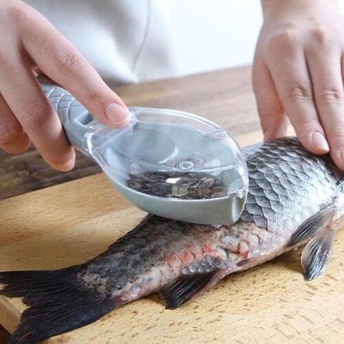 Fish scale brush kitchen tool accessories scraping fish skin brush fishing tool fish knife fast cleaning fish peeler scraper