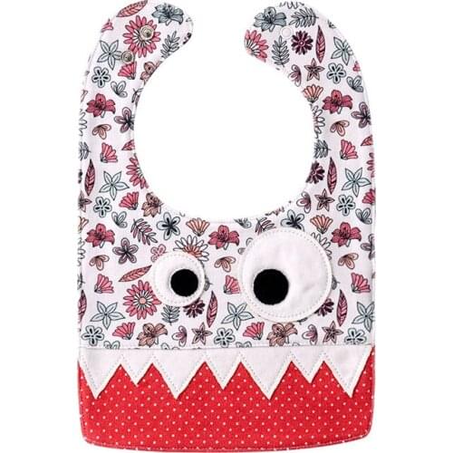 New Little Monster Saliva Towel 0-36M Infant Pure Cotton Comfortable Soft Bib Baby Girls and Boys Cartoon Animal Cute Bib