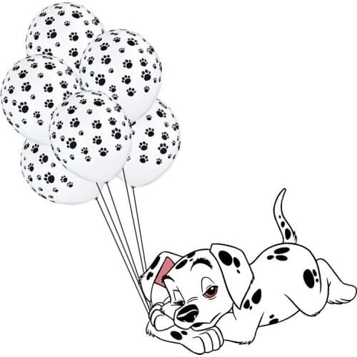 10pcs/set Black Dog Paws Balloon Latex Ball Bare Footprint Dot Paw Balloon Party Paw Dog Ballon Birthday Party Decoration