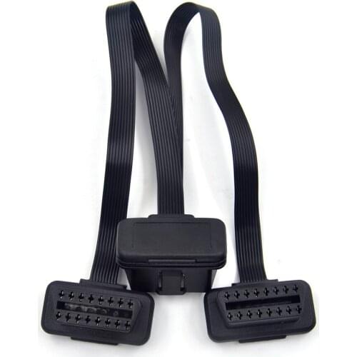 16pin Male to Dual Female OBDII OBD 16 Pin For ELM327 Extension Connector Cable OBD Cable ODB2 16 pin OBD 2 Adaptor