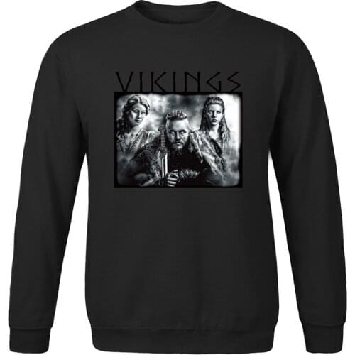 2020 spring autumn Mans Fahison hoodies Sweatshirt Historical Action Movie Vikings Streetwear high quality Hip Hop Vintage Print