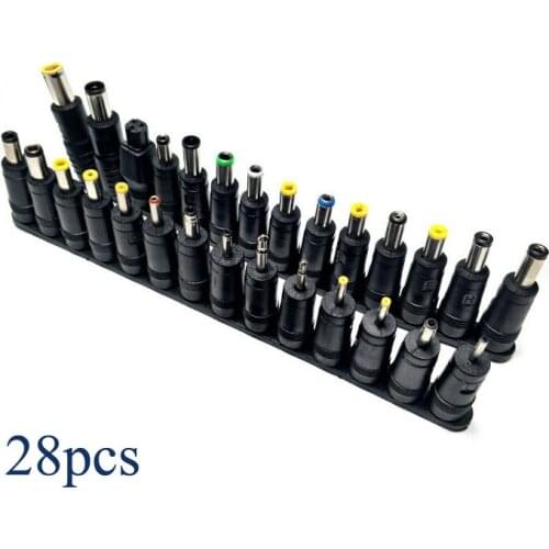 28pcs universal notebook DC power adapter connector plug AC DC jack charger