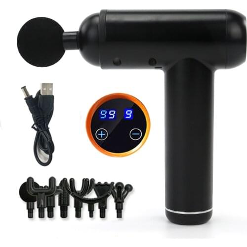 8 Heads & 99 Speeds Handheld Muscle Massage Gun Percussive Deep Tissue Massage Gun Body Neck Pain Massager Fascia Gun