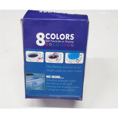8 & 16 colors Motion Activated Toilet Nightlight Only activates in darkness The toilet small night lamp induction lamp