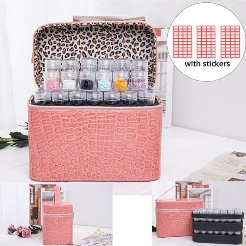 New Fashion 84pcs Bottles 5D Diamond Painting Accessories Hand Bag Storage Box Beads Embroidery tool Mosaic Container