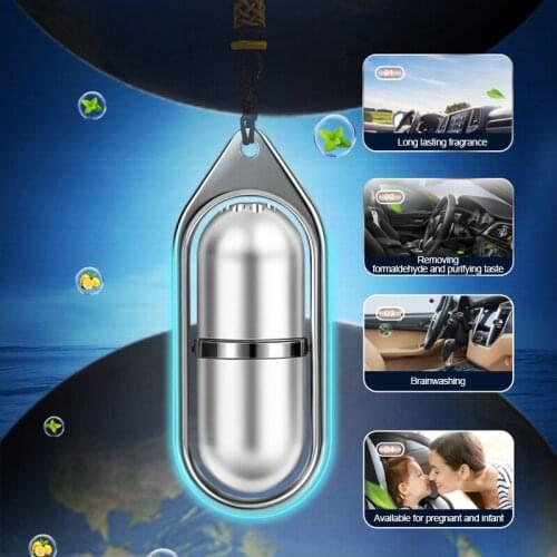 1pcs Air Freshener Car Hanging Pendant Empty Capsule Bottle for Essential Oils Diffuser Fragrance Ornaments