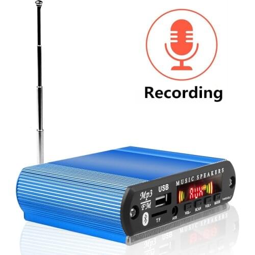 KEBIDU 5V 12V Bluetooth MP3 Decoder Board Module USB TF FM Radio Module Wireless MP3 Player with Recording Function Car Kit DIY