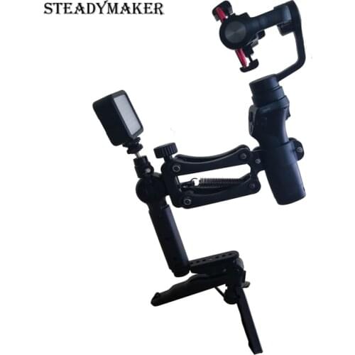 BOB-M Z axis Spring dual handle grip gimbal hold Arm for ZHIYUN smooth4 DJI osmo2 MOZA mini-mi OSMO stabilizer gimbal handheld