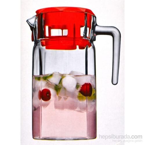 Red Cap Water Jug Water Bottle, Tap Lemonade, Glass Teapot, Beverage Dispenser Tap Lemonade 2l