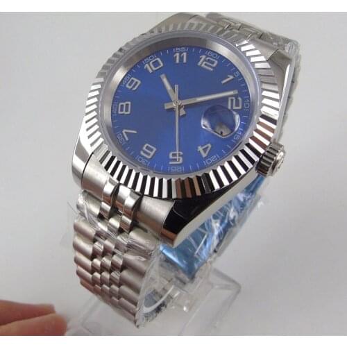 40mm Sterile Dial Sapphire Glass Date Luminous Jubilee MIYOTA 8215 Automatic Movement Mens Watch