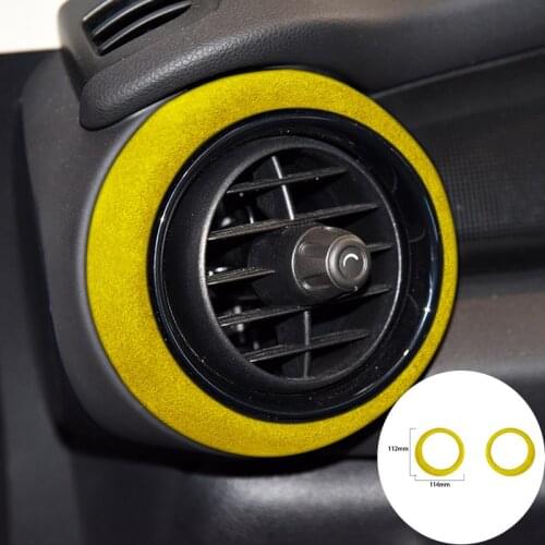 For BMW MINI F55 F56 2014-2020 Alcantara Suede Wrapping Car Instrument Air Outlet Panel Vent Trim Stickers Cove Internal Styling