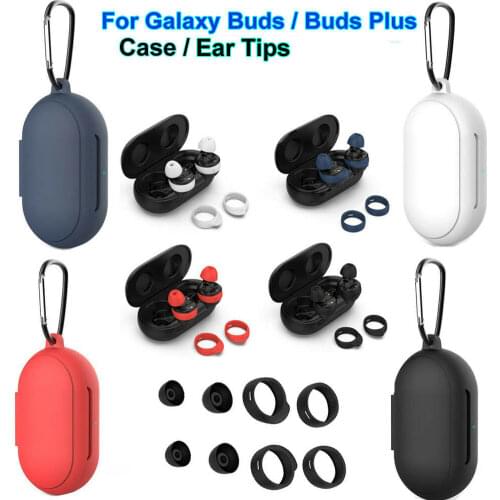 For Samsung Galaxy Buds Galaxy Buds + Plus Case Cover and 8 PCS Ear Tips Buds Eartips