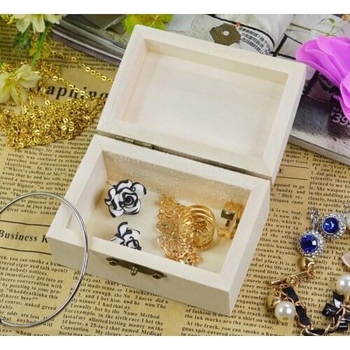Home Storage Boxes Postcard Organizer Vintage Jewelry Case Handmade Craft Rectangle/Heart Shaped Multifunction 1PCS Wooden Box