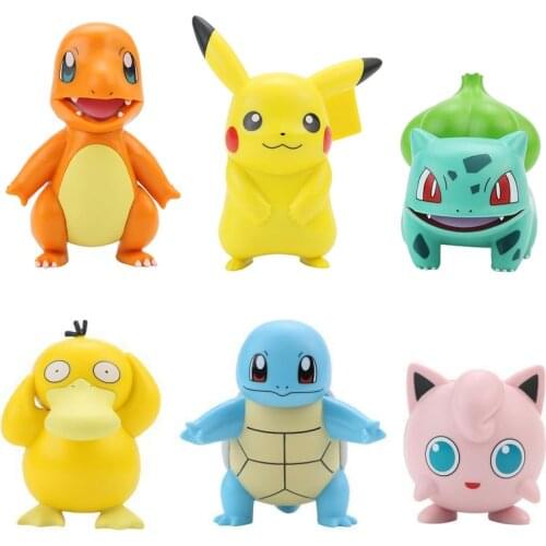 Genuine Pokemon Pokémon Anime Figure Kawaii Pop It Pikachu Children Toys Dolls Christmas Gift Room Decoration Desktop Ornaments