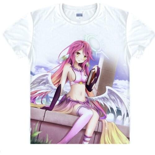 No Game No Life T-shirts kawaii Japanese Anime t-shirt Manga Shirt Cute Cartoon Sora Shiro Cosplay shirts 40997062138 tee 424
