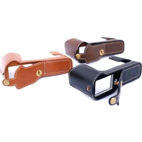 PU Leather Case Camera Bag for Fujifilm Fuji X-T10 XT10 X-T20 XT20 X-T30 XT30 Half Body Set Cover with Battery Opening