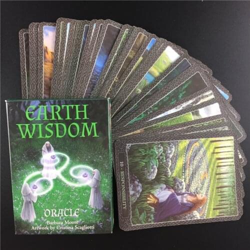Earth Wisdom Oracle Cards Tarot Cards English Version Divination Fate For Holiday Party Playing Card Deck Tarot Game Board Games