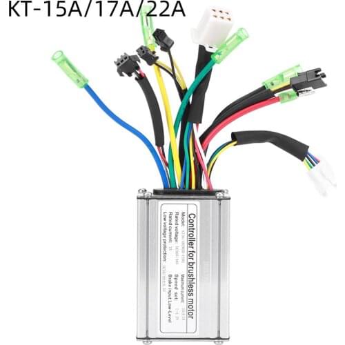 36V/48V Electric Bicycle KT Controller 9 Tube Squarewave 15A/17A/22A Controller for E-bike 250W/350W/500W Motor Conversion Kit