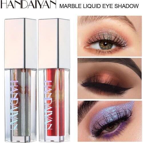 HANDAIYAN 10 Colors Liquid Eye Shadow Marble Eye Shadow Colour Blazed Diamond Shine Eye Shadow Chameleon Pearl Liquid Eyeshadow