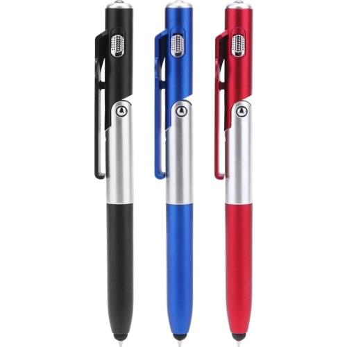Multifunctional Ballpoint Pen Folding LED Light Mobile Phone Stand Holder 4 in 1 Pen School Office Stationery Supplies