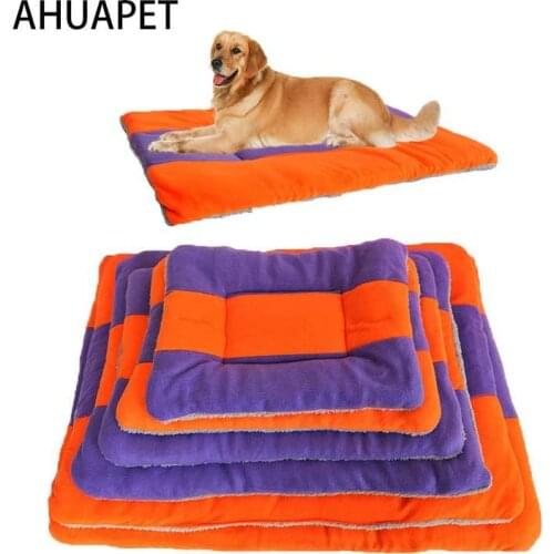 AHUAPET Washable Big Sofa For Dog Bed Blanket For Dogs Beds For Large Dog Warm Blanket Golden Retriever Lounger Cat Mattress E