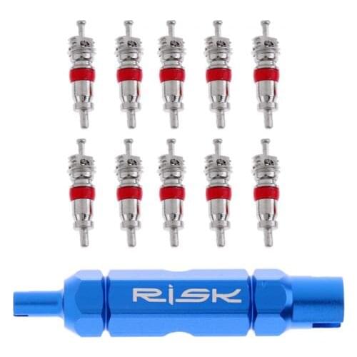 Valve Core Remover Took Kit, Bike Valve Core Repair Tool With Schrader Valve Core for Mountain, Road Bikes