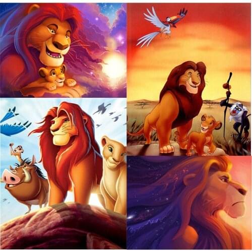 Disney Diamond Painting Lion King Sticker Diamond Embroidery Childrens Handmade Home Decoration Gifts Customizable 5D DIY
