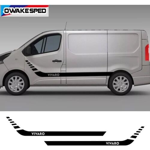 Car Body Both Side Stickers DIY Vinyl Decals For-Opel Vivaro 2015-2020 Auto Door Decor Stickers Sport Stripes Styling
