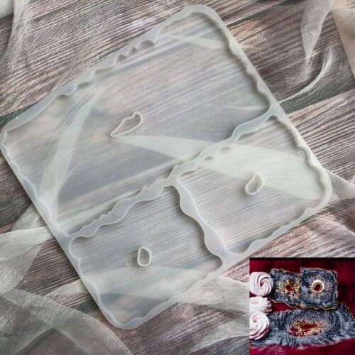 Irregular Square Fruit Plate Silicone Mold For DIY Epoxy UV Resin Home Decor Making Handcraft Gifts New